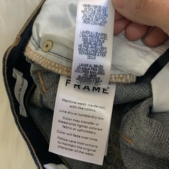 Frame Women's Le Skinny de Jeanne Skinny Jeans Dame Wash Denim LSJ899 Blue Sz 25 - Picture 10 of 10